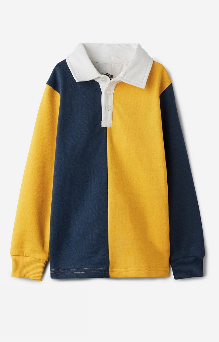 The Souled Store | Boys Solids: Blue, Mustard (Colourblock) Boys Sweatshirts