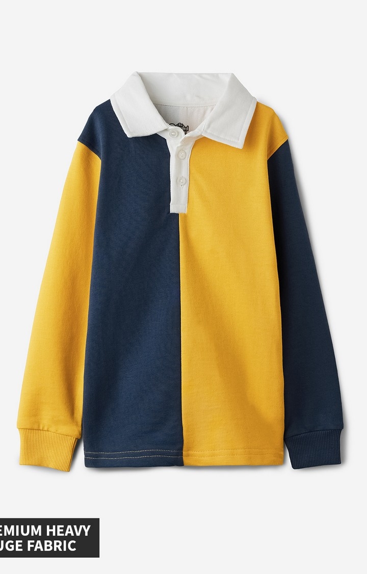 Boys Solids: Blue, Mustard (Colourblock) Boys Sweatshirts