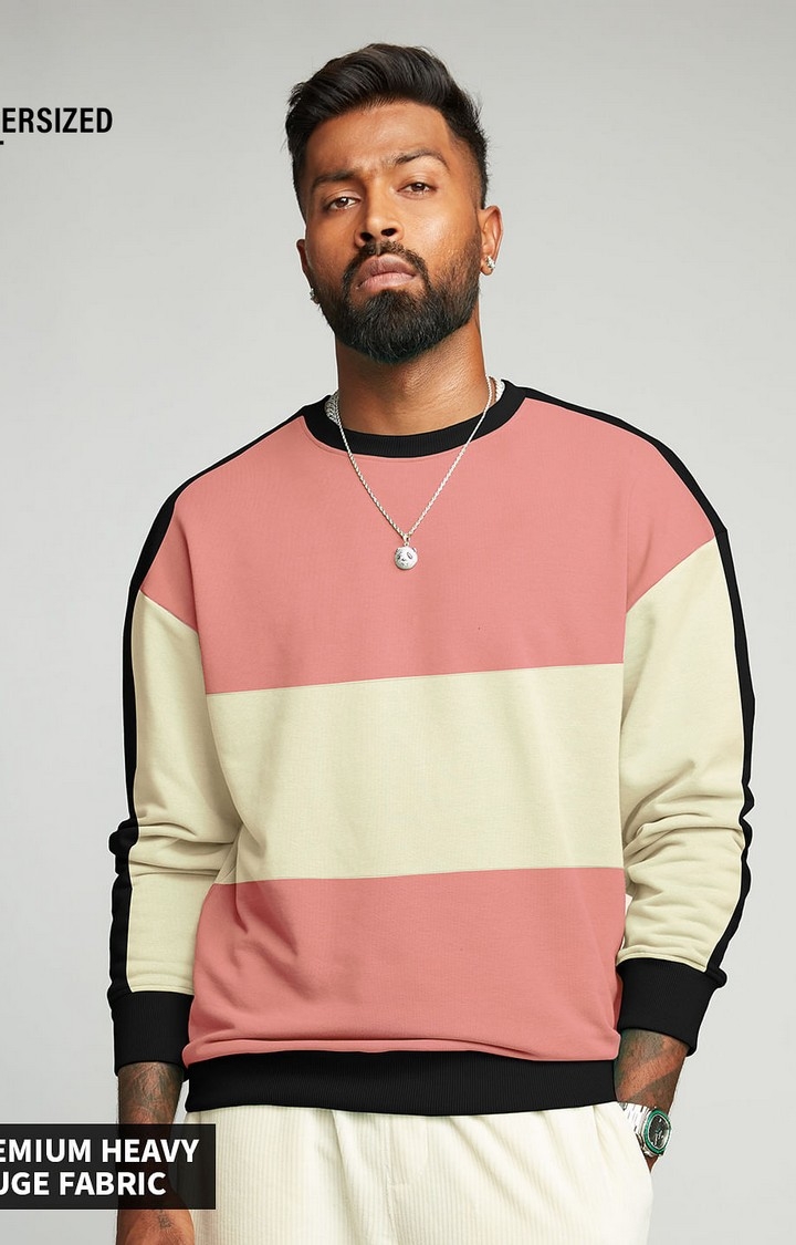 Men's TSS Originals: Coral Berry Men's Oversized Sweatshirts