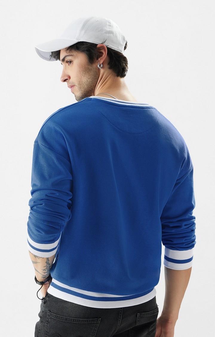 Men's TSS Varsity: Cobalt Blue Men's Oversized Sweatshirts