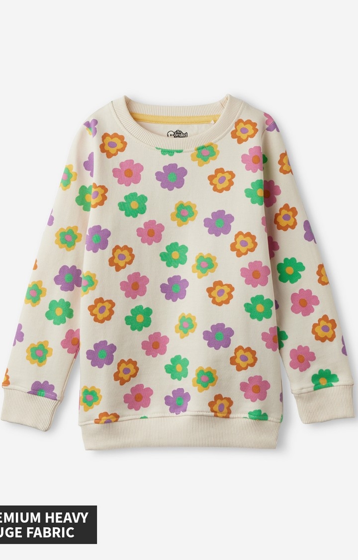 The Souled Store | Girls TSS Originals: Autumn Bloom Girls Cotton Sweatshirts