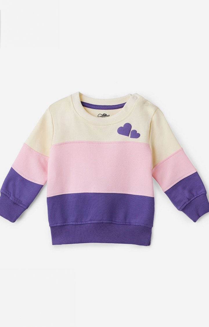 Girls TSS Originals: Purple Hearts Girls Cotton Sweatshirts