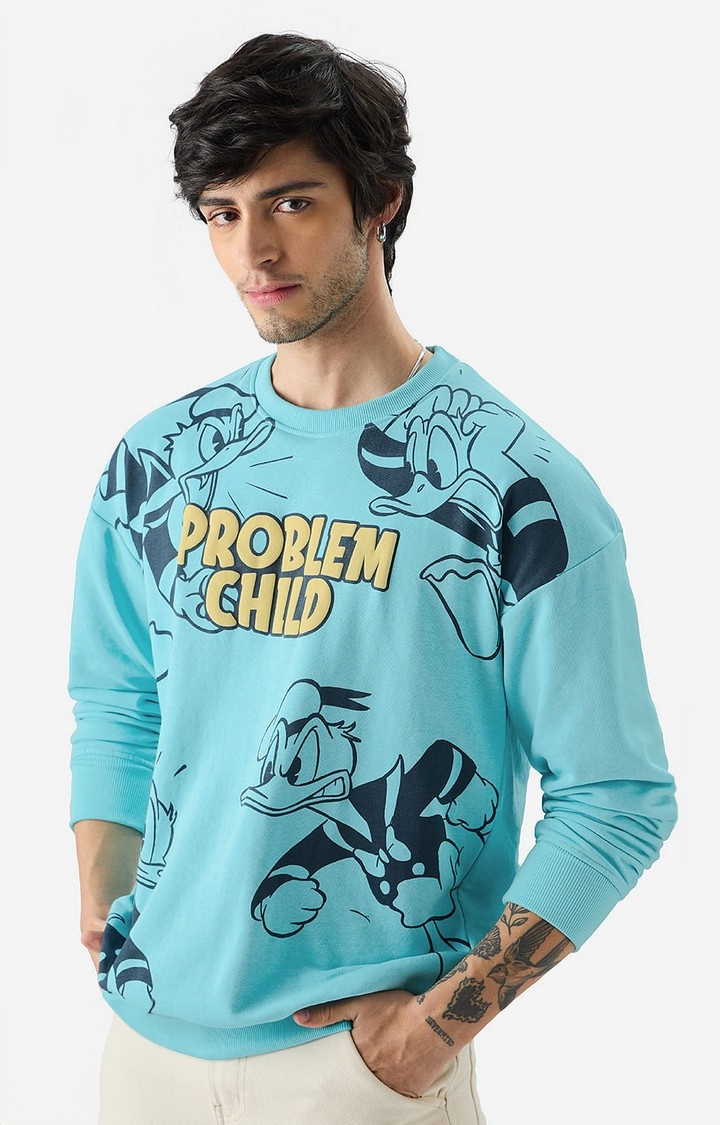 The Souled Store | Men's Donald Duck: Problem Child Men's Oversized Sweatshirts