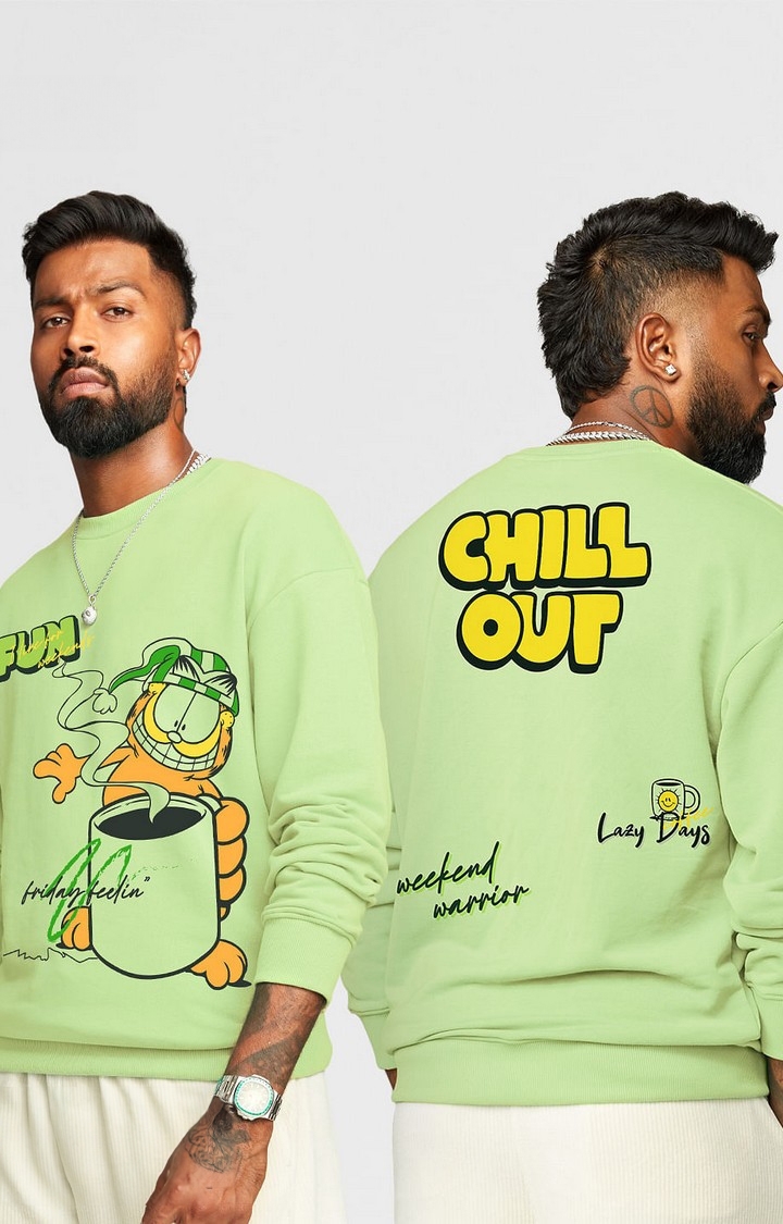 The Souled Store | Men's Garfield: Chill Out Men's Oversized Sweatshirts