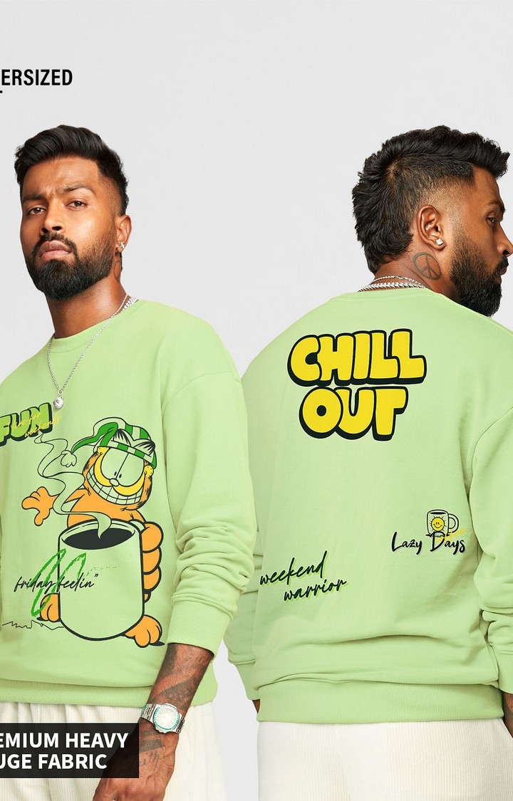 Men's Garfield: Chill Out Men's Oversized Sweatshirts