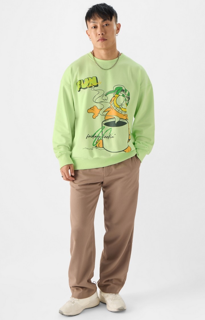 Men's Garfield: Chill Out Men's Oversized Sweatshirts