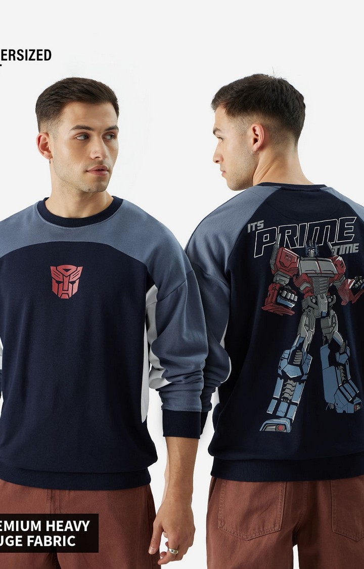The Souled Store | Men's Transformers: Prime Time Men's Oversized Sweatshirts