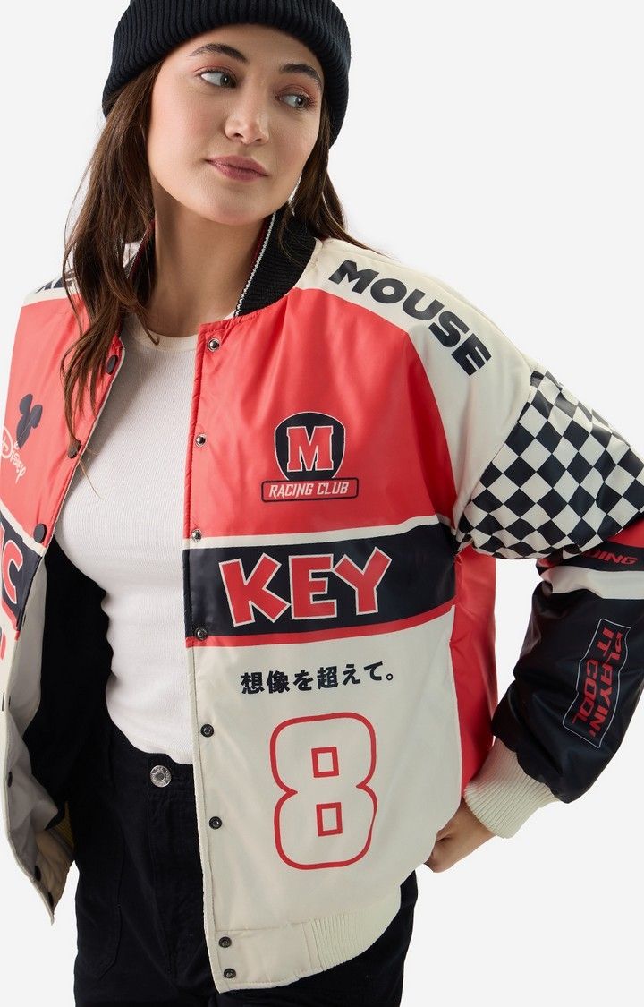 Women's Mickey Mouse: Racing Club 28 Women's Varsity Jackets