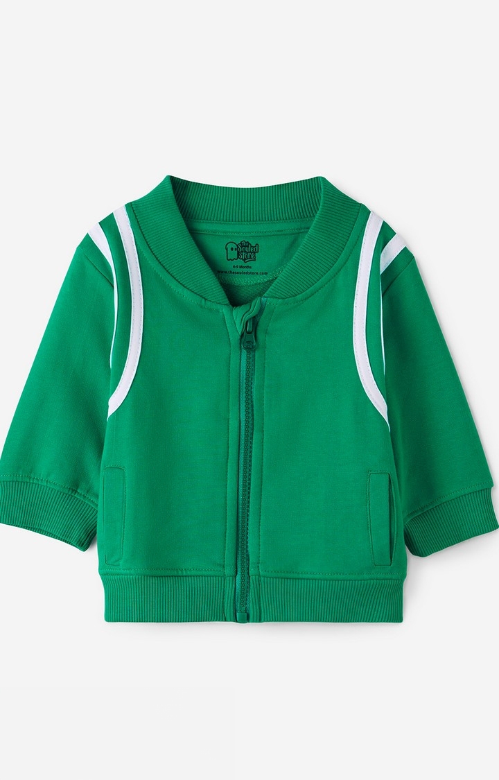 The Souled Store | Boys TSS Originals: Forest Green Boys Cotton Varsity Jackets