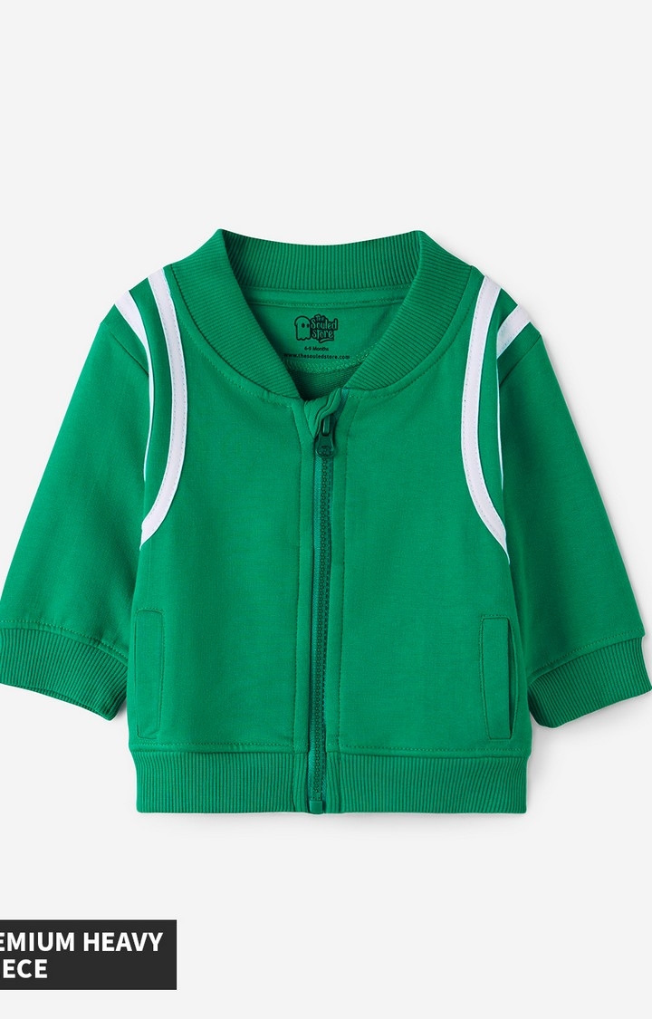 Boys TSS Originals: Forest Green Boys Cotton Varsity Jackets