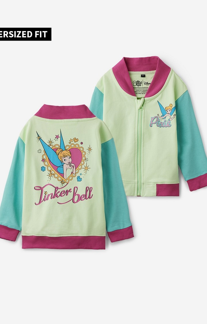 The Souled Store | Girls Disney: Tinker Bell Girls Cotton Varsity Jackets