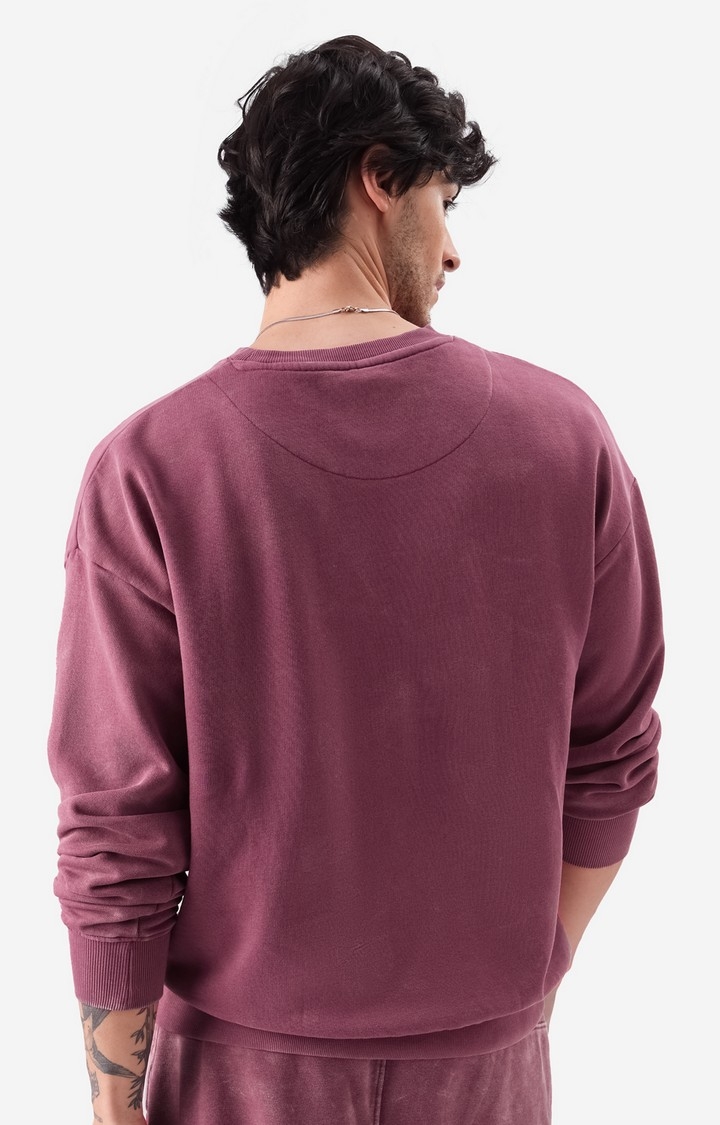 Men's TSS Originals: Plum (Acid Washed) Men's Oversized Sweatshirts
