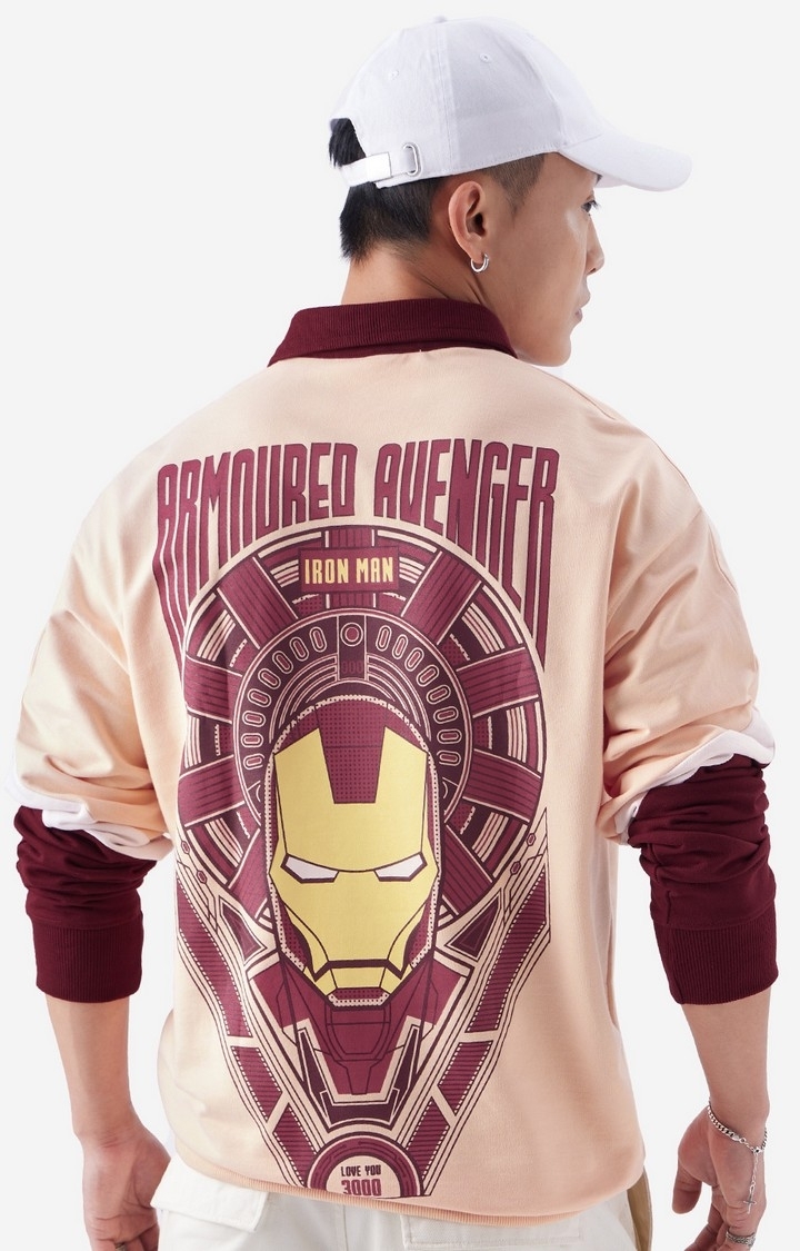 The Souled Store | Men's Iron Man: Armoured Avenger Men's Rugby Polo Sweatshirts