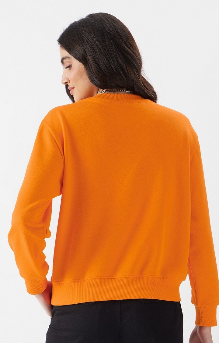 Women s Blazing Orange Sweatshirt Women s Oversized Sweatshirts The Souled Store