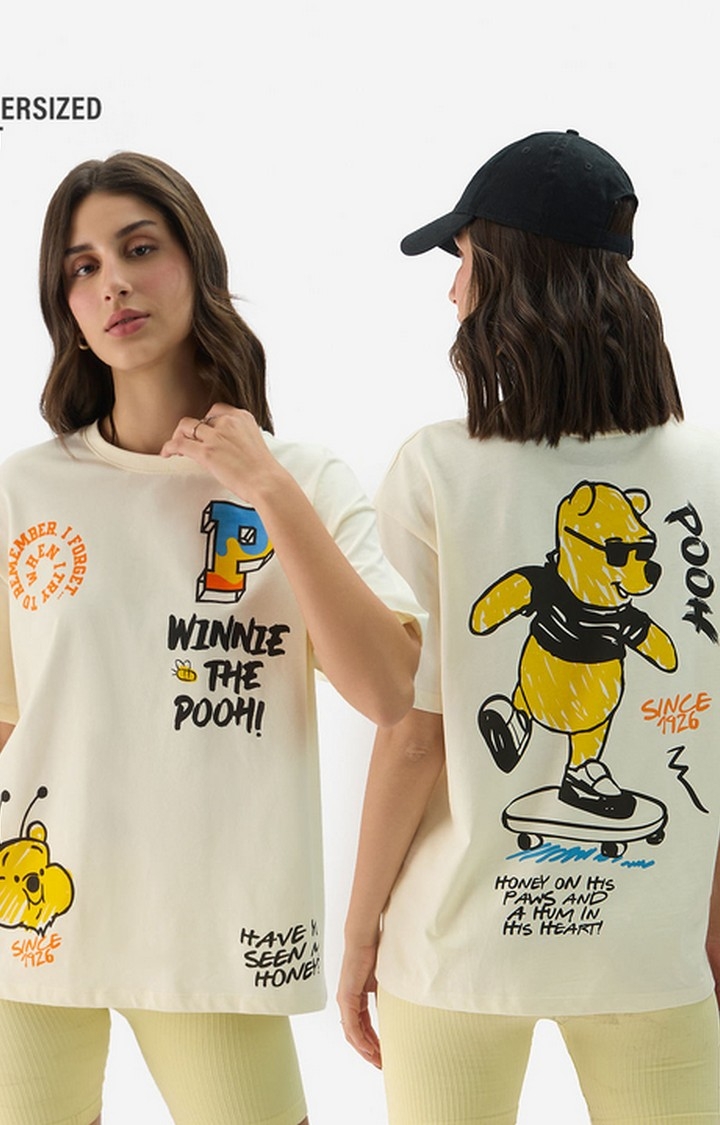 The Souled Store | Women's Winnie The Pooh: Whimsical Women's Oversized T-Shirt