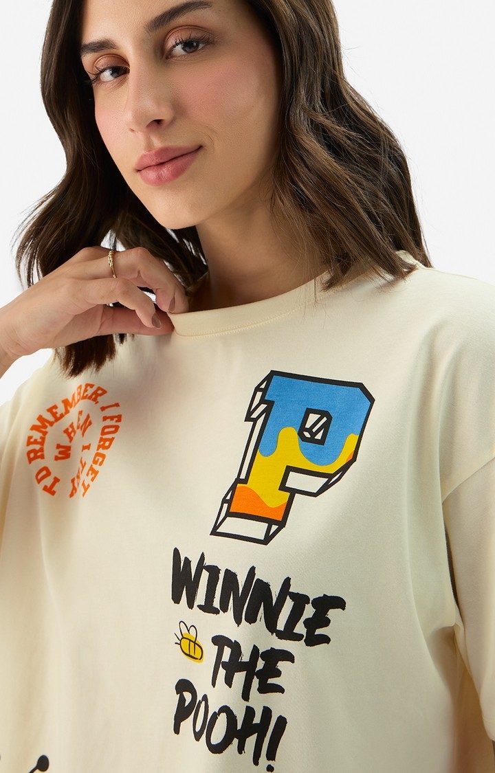 Women's Winnie The Pooh: Whimsical Women's Oversized T-Shirt
