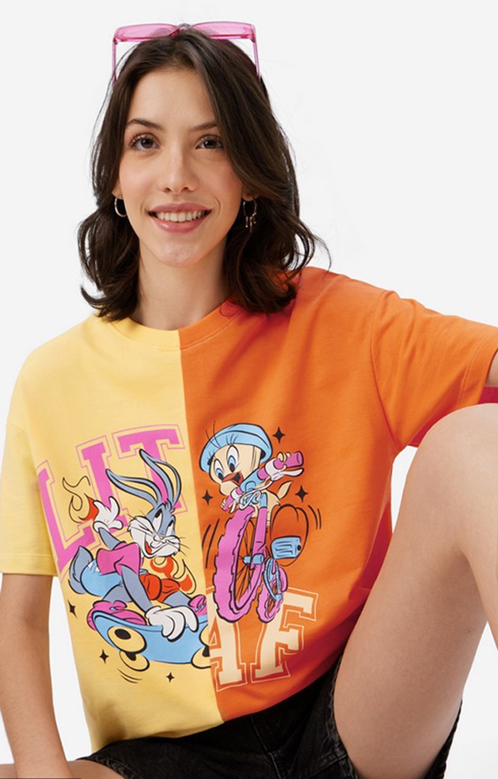The Souled Store | Women's  Original Looney Tunes Lit Af  Oversized T-Shirt