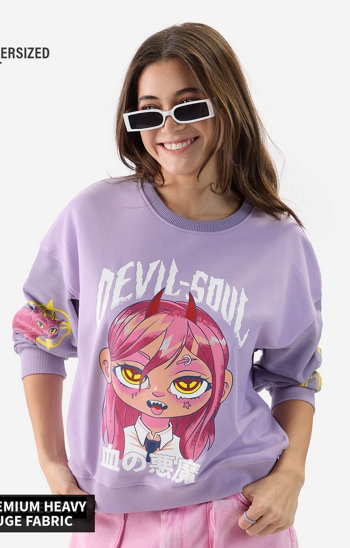 The Souled Store | Women's Devil Soul Women's Oversized Sweatshirts