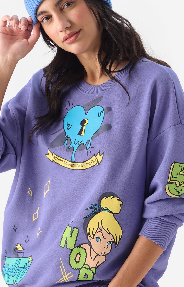 Women's Tinkerbell: Sparkle Women's Oversized Sweatshirts