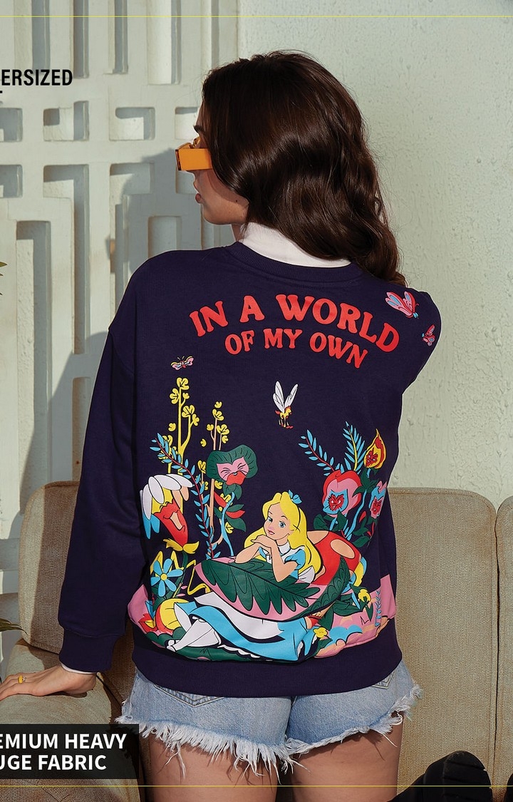 The Souled Store | Women's Alice In Wonderland: Soul Searchin' Women's Oversized Sweatshirts