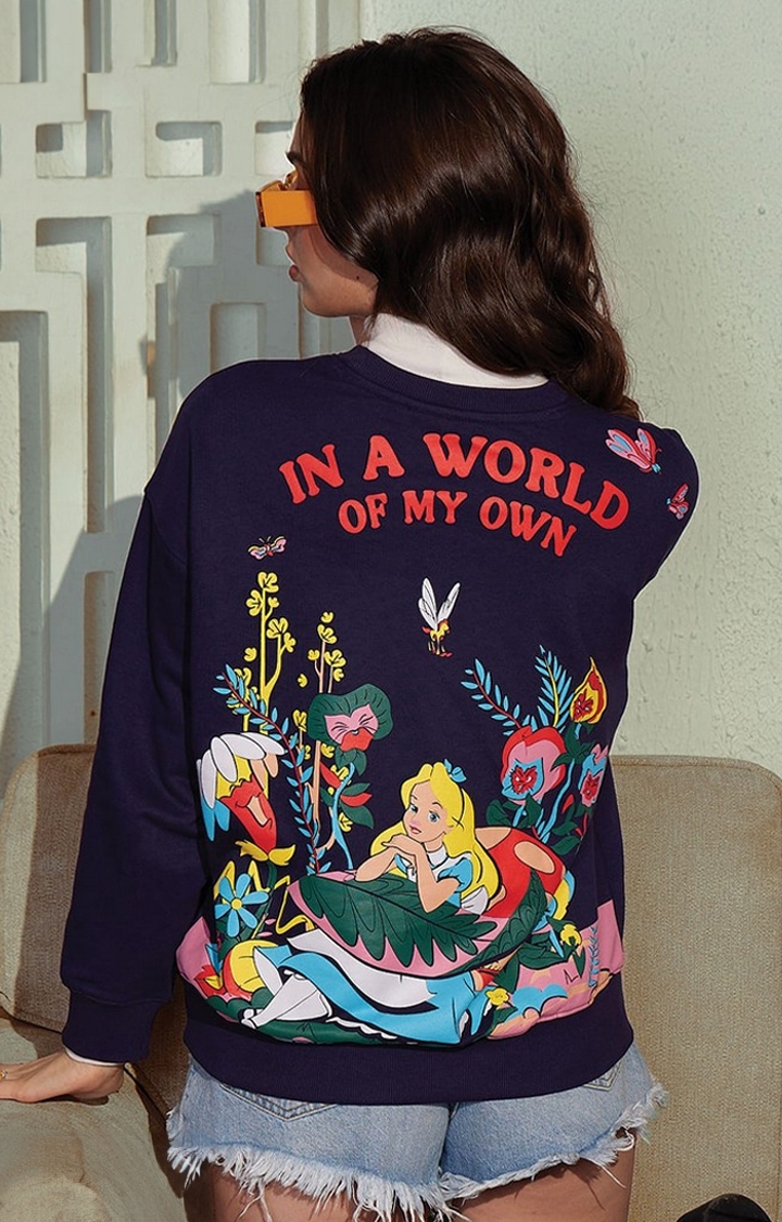 The Souled Store | Women's Alice In Wonderland: Soul Searchin' Women's Oversized Sweatshirts