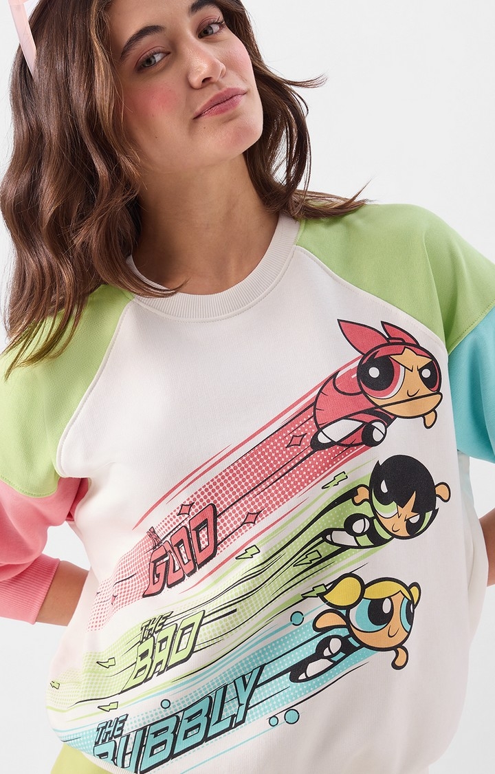 Women's Powerpuff Girls: Good, Bad & Bubbly Women's Oversized Sweatshirts