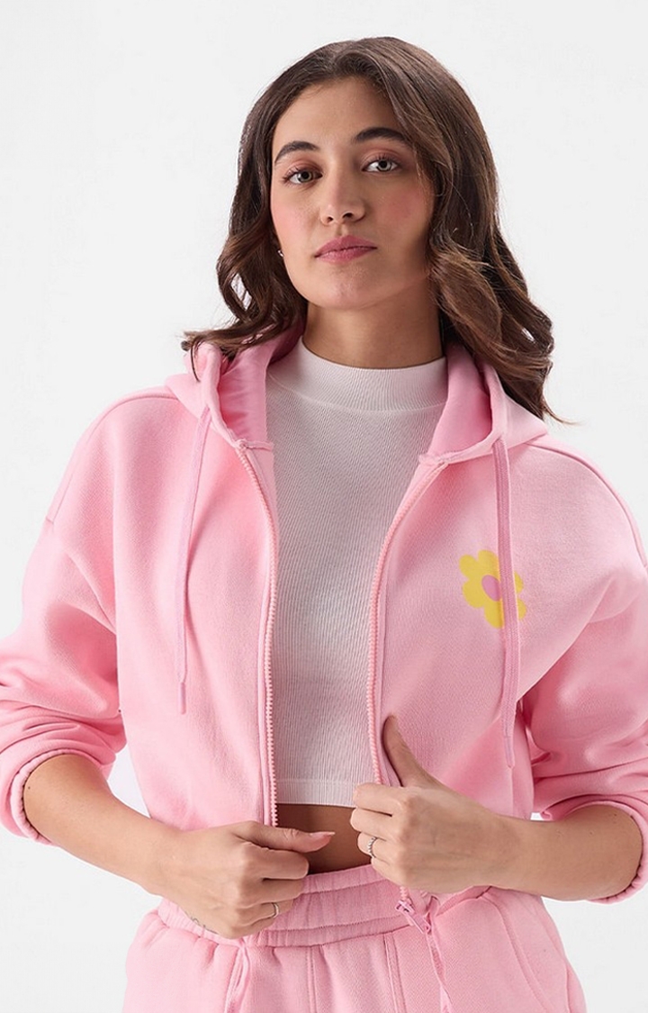 The Souled Store | Women's Rosette Hoodie Women's Cropped Oversized Hoodie