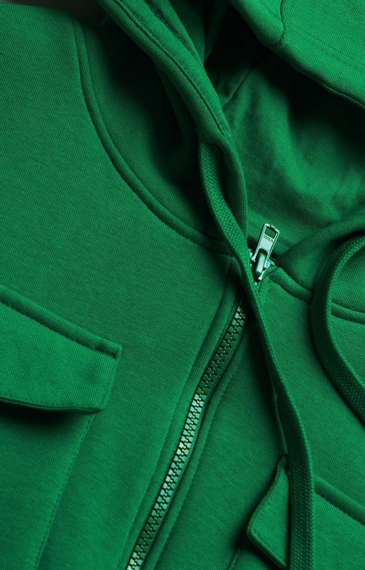 Women's Flare Green Hoodie Women's Cropped Oversized Hoodie