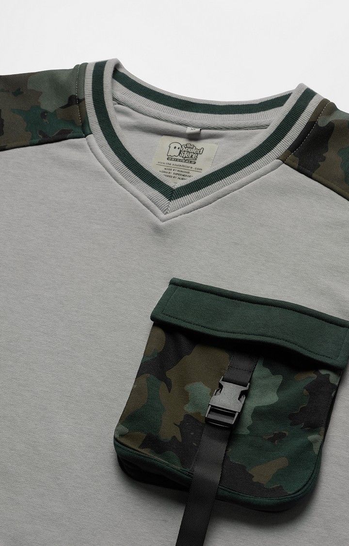 Men's TSS Originals: Green Camo Men's Oversized Sweatshirts