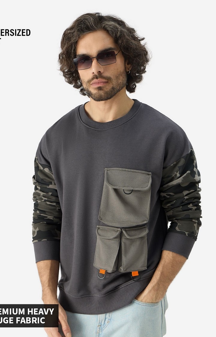 The Souled Store | Men's TSS Originals: Black Ops Men's Oversized Sweatshirts