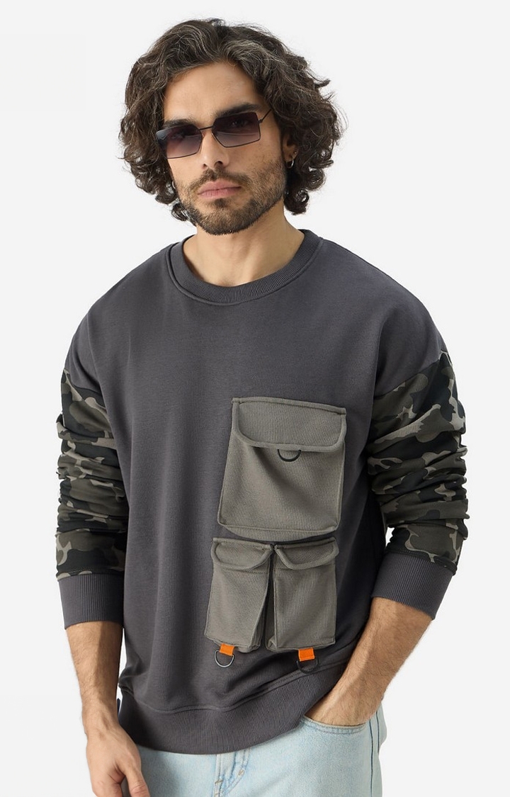 The Souled Store | Men's TSS Originals: Black Ops Men's Oversized Sweatshirts