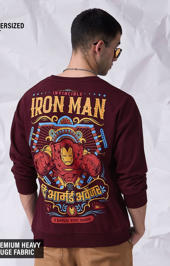 The Souled Store | Men's Truck Art: Iron Man Men's Oversized Sweatshirts