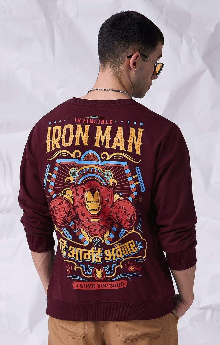 Men's Truck Art: Iron Man Men's Oversized Sweatshirts