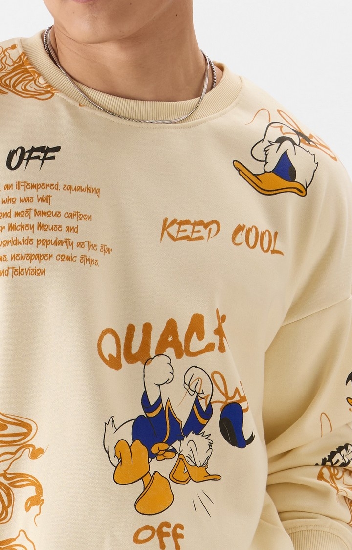Men's Donald Duck: Quack Off Men's Oversized Sweatshirts