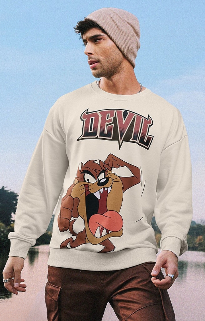 The Souled Store | Men's Looney Tunes: Taz The Devil Men's Oversized Sweatshirts