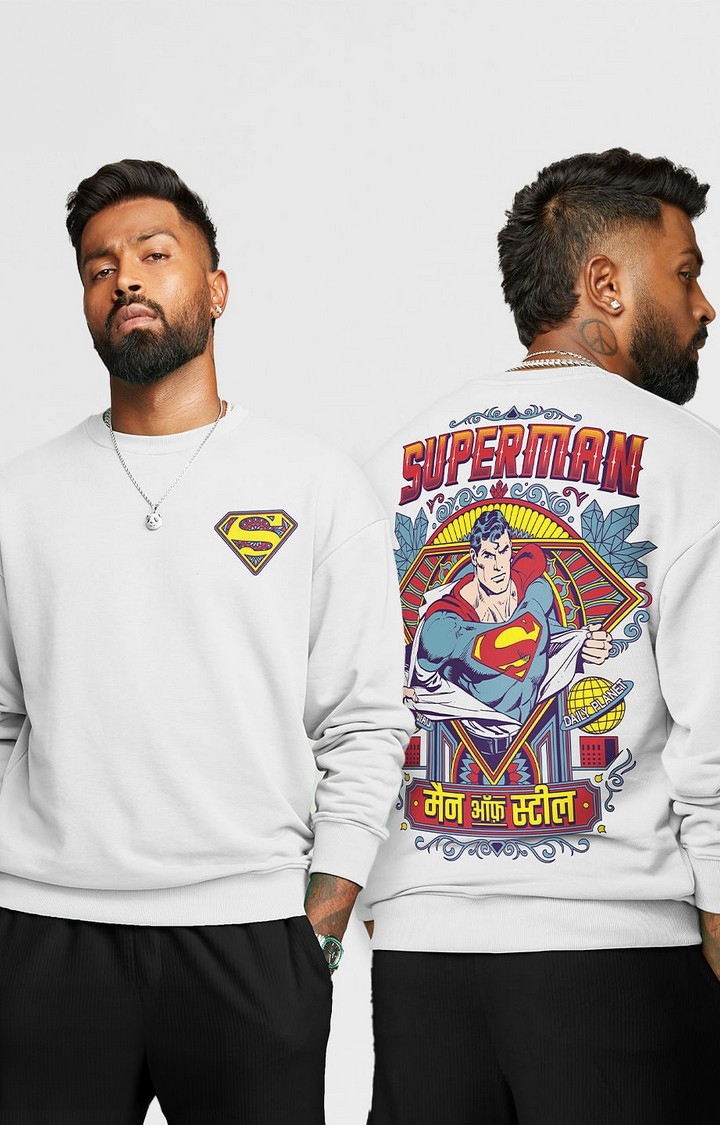 The Souled Store | Men's Truck Art: Superman Men's Oversized Sweatshirts