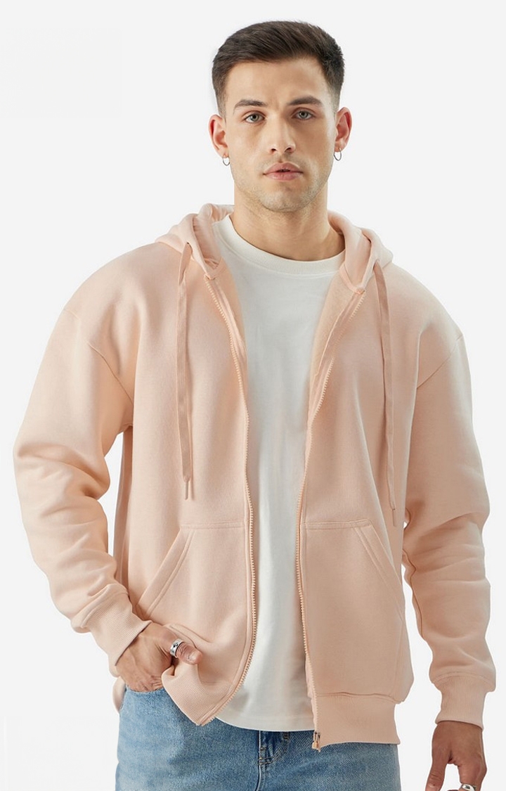 Men's Solids: Pink Men's Oversized Hoodie
