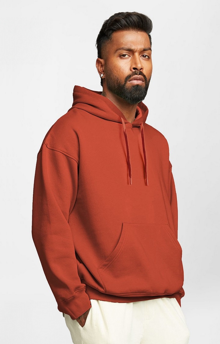 The Souled Store | Men's TSS Originals: Clay Red Men's Oversized Hoodie