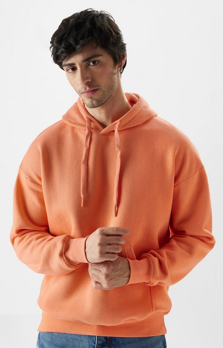The Souled Store | Men's Solids: Peach Men's Oversized Hoodie