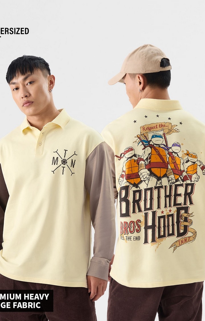 The Souled Store | Men's TMNT: Brotherhood Men's Rugby Polo T-Shirt