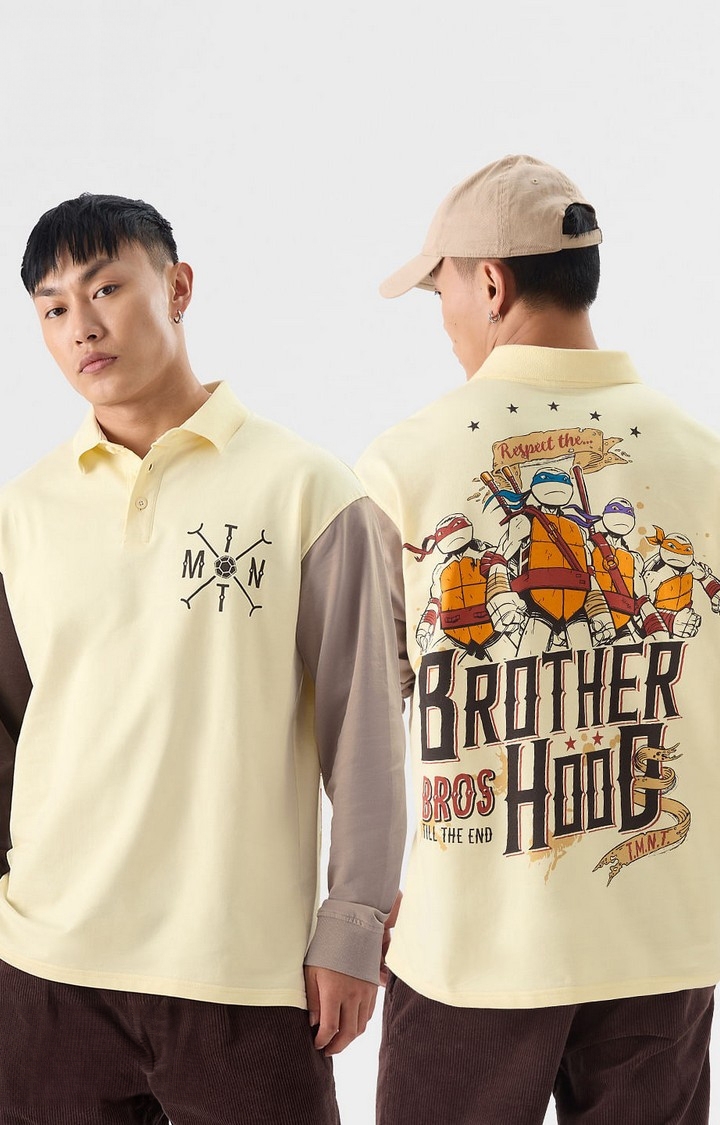 The Souled Store | Men's TMNT: Brotherhood Men's Rugby Polo T-Shirt