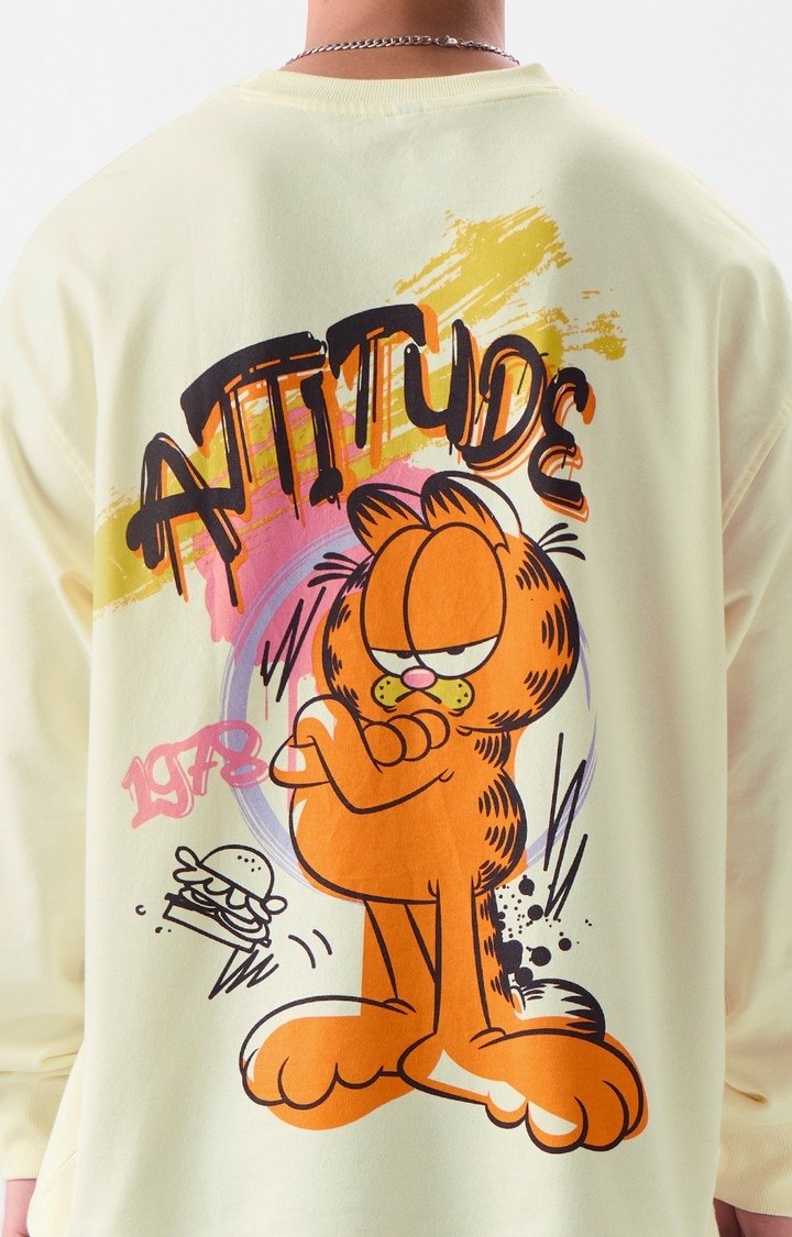 90s Garfieldガーフィールド MR. ATTITUDE Tシャツ 1990s “ Garfield “ printed t-shirt . size large . ¥ 8800