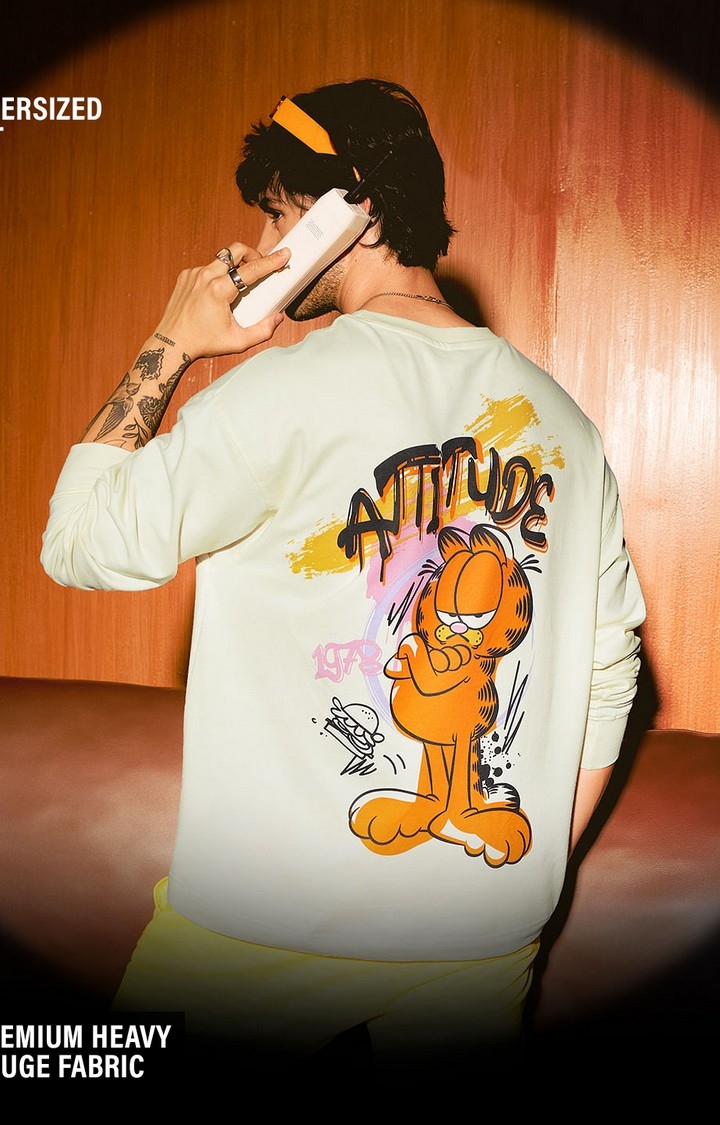 Men's Garfield: Attitude Oversized Full Sleeve T-Shirt