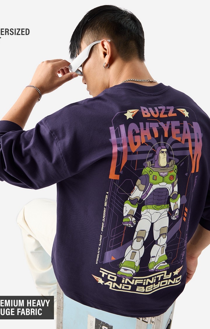 Men's Disney: Buzz Lightyear Oversized Full Sleeve T-Shirt