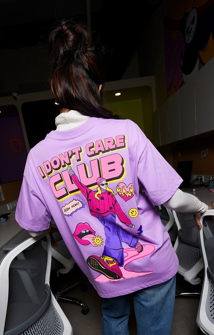 The Souled Store | Women's Don't Care Club Women's Oversized T-Shirt