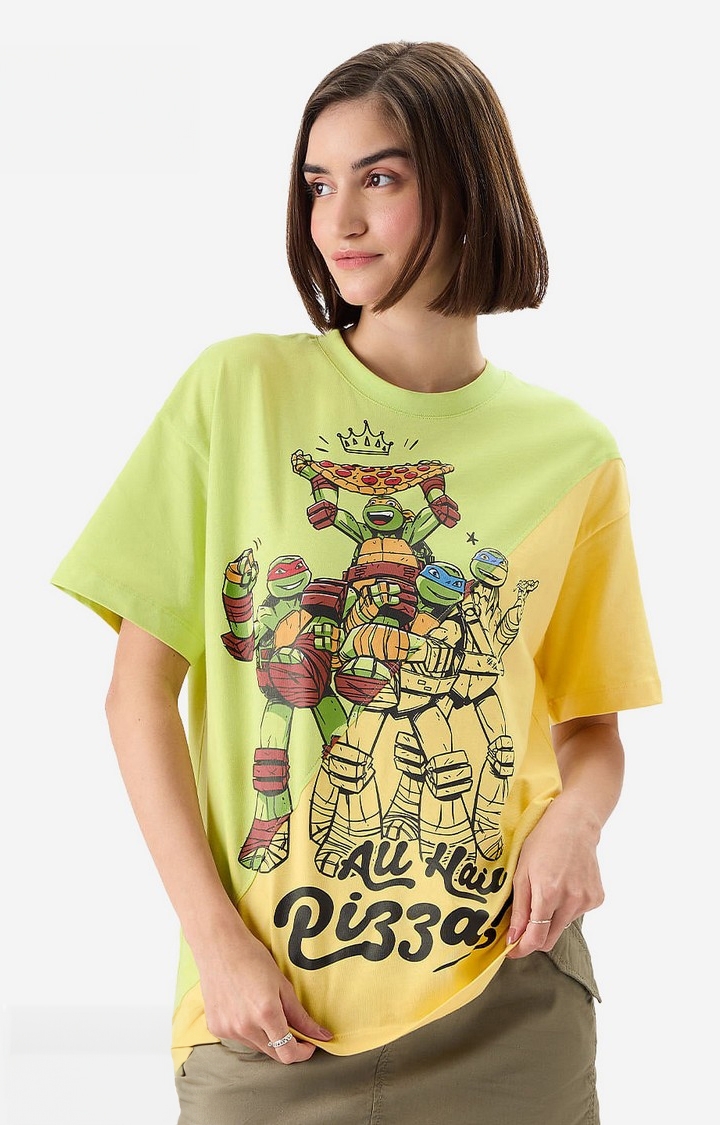 Women's TMNT: All Hail Pizza Women's Oversized T-Shirt
