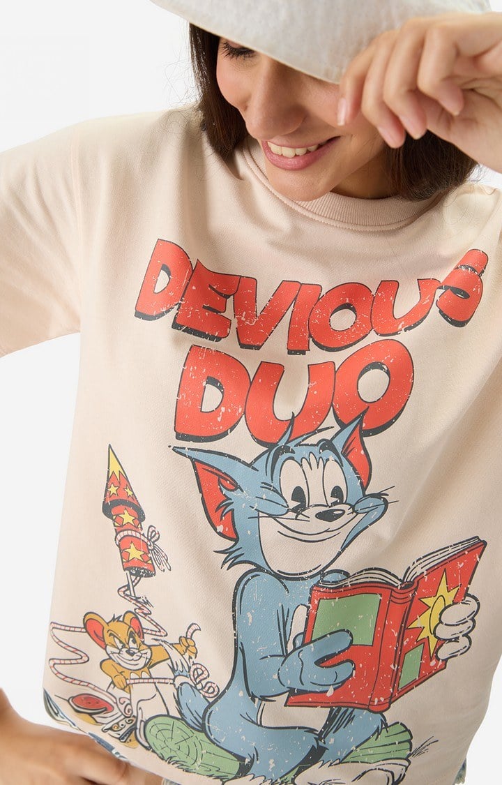 Women's Tom And Jerry: Devious Duo Women's Oversized T-Shirt