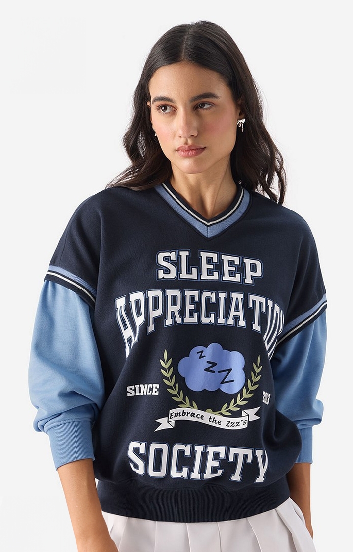 The Souled Store | Women's Sleep Appreciation Women's Oversized Sweatshirts