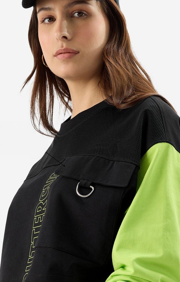 Women's Powerpuff Girls: Buttercup Women's Oversized Cropped T-Shirt