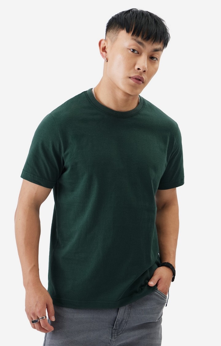 The Souled Store | Men's Solids: Emerald Green T-Shirt